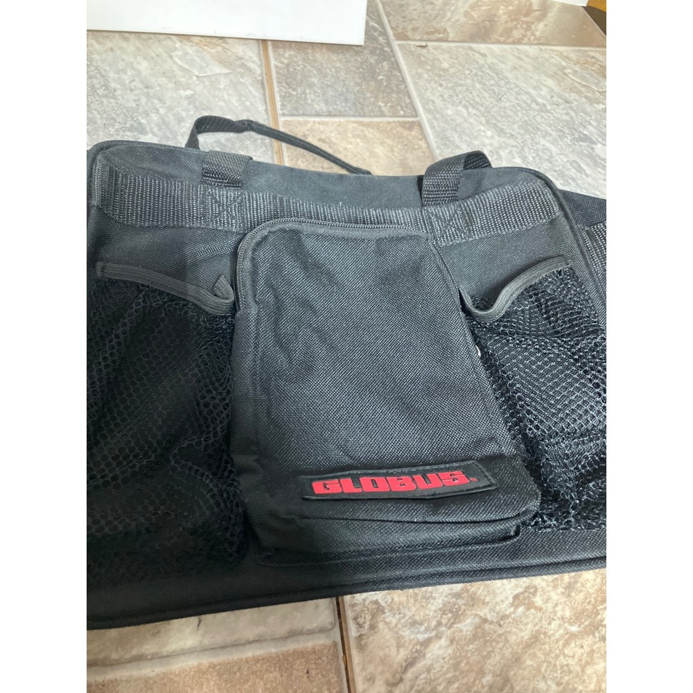 Globus Black Canvas Utility Laptop Bag Multi Pocket Organizer Work Commuter